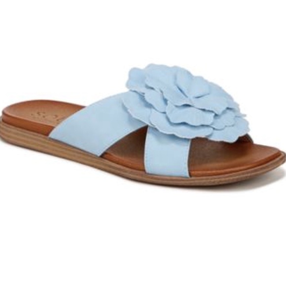 Soul Naturalizer (NEW) Light Blue Joyful Coquette Flower Comfort Sandal Size 9.5 - Picture 1 of 12
